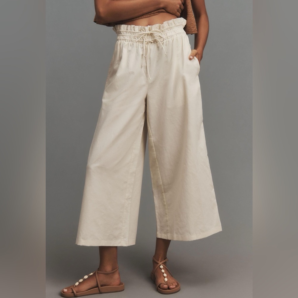 Anthropologie Pull-On Linen Pants